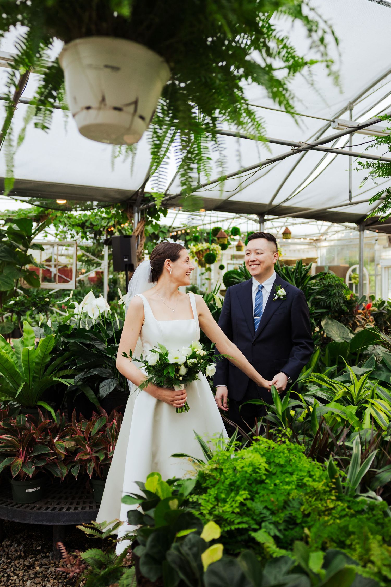 Bride and groom at Cactus and Tropicals in Salt Lake City photography by Av Potter Photo a Utah wedding and lifestyle photographer
