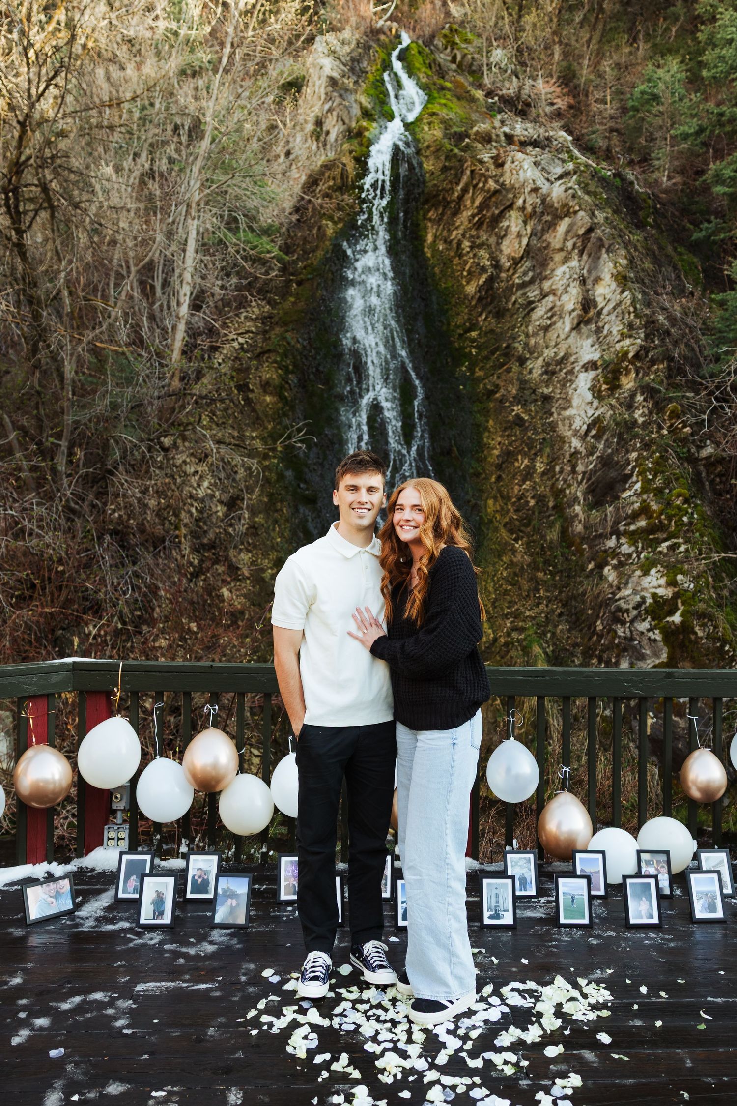 Proposal at Log Haven in Millcreek Canyon Utah photography by Av Potter Photo a Utah wedding and lifestyle photographer