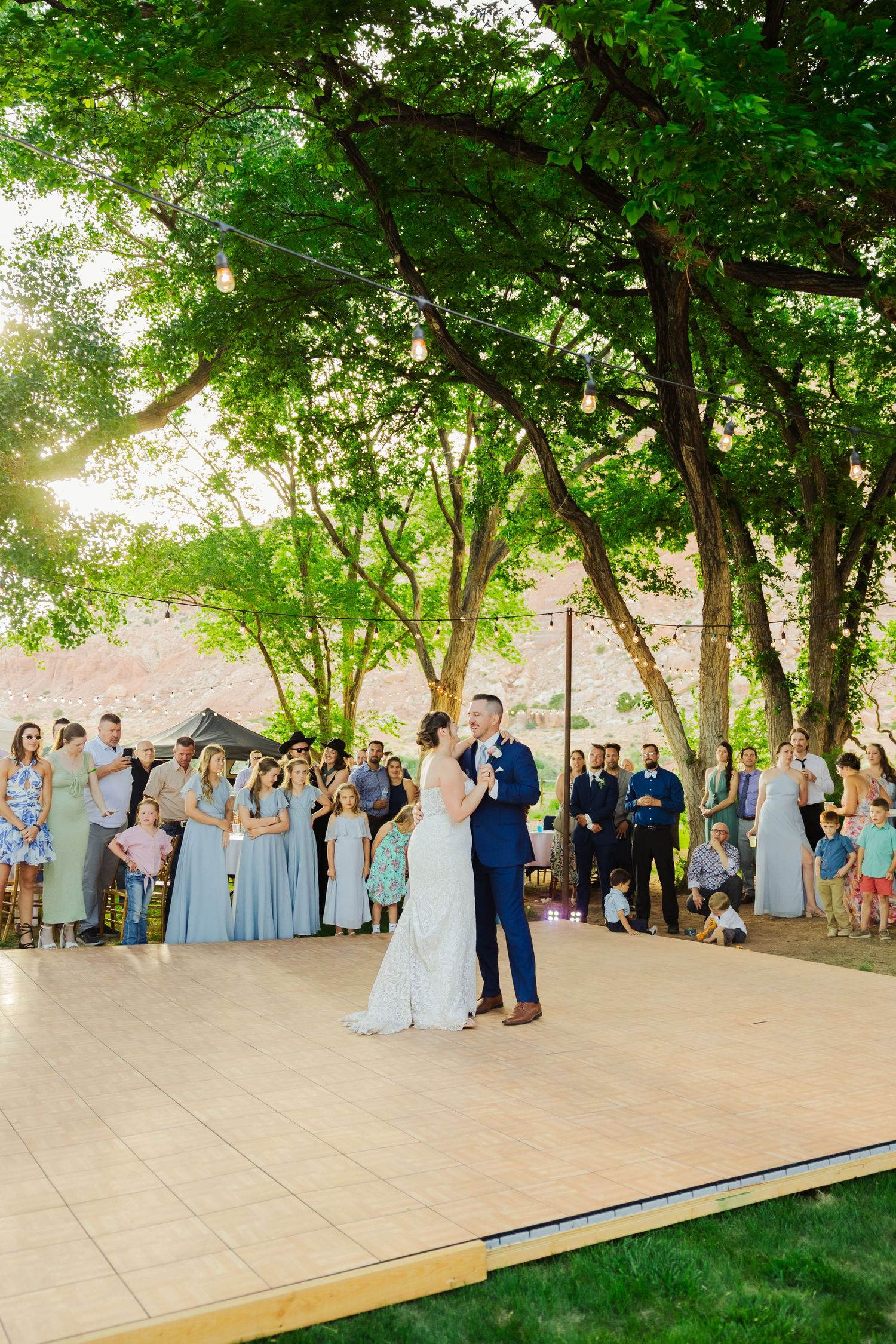 Bride and groom dancing at The Lodge at Red River Ranch photography by Av Potter Photo a Utah wedding and lifestyle photographer