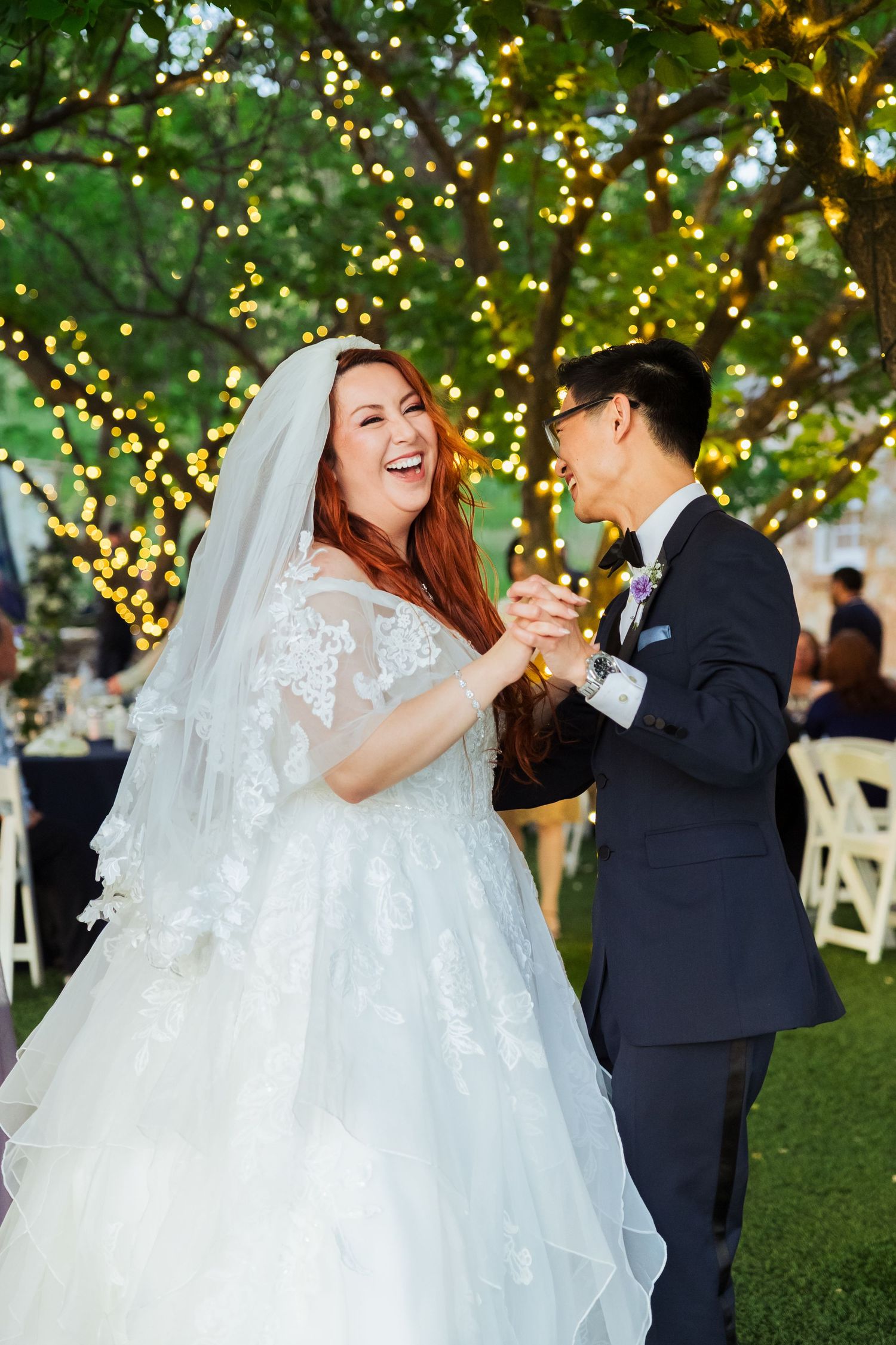 Bride and groom dancing at The Atkin House photography by Av Potter Photo a Utah wedding and lifestyle photographer