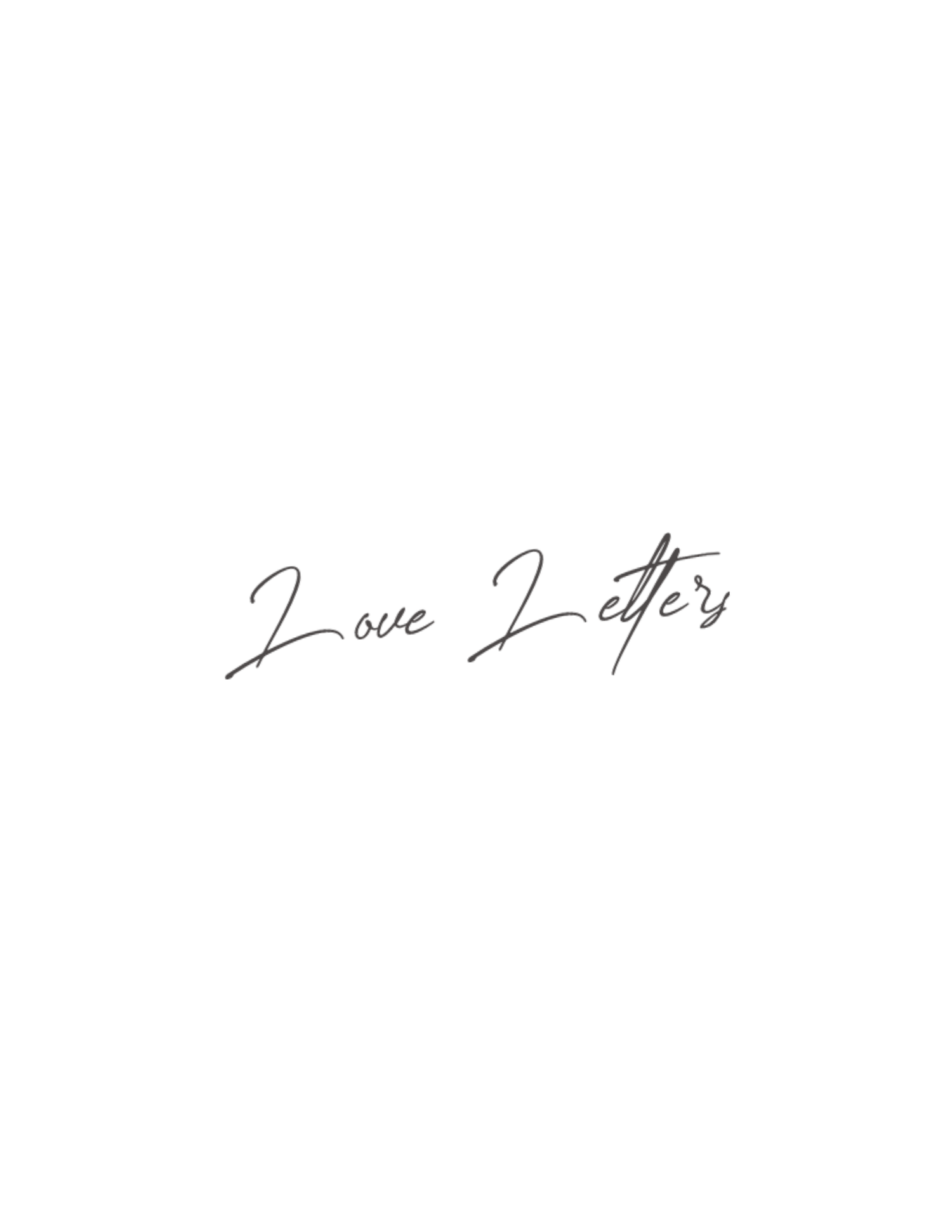 Love letters in cursive
