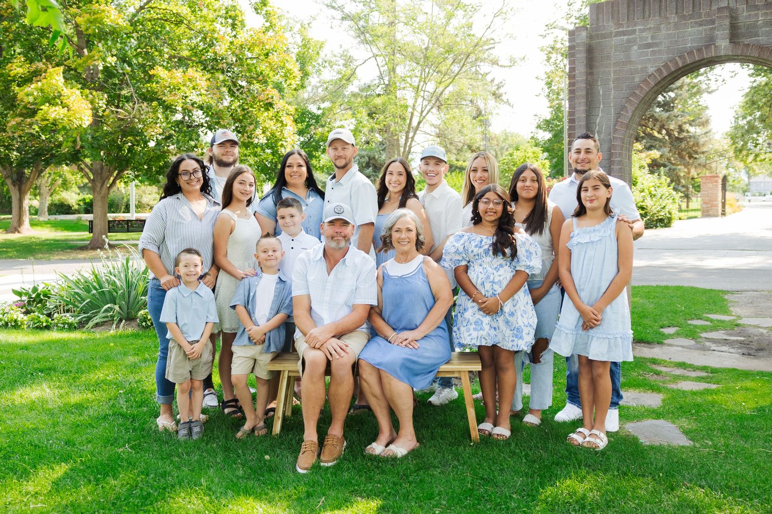 Family at The International Peace Gardens by Av Potter Photo a Utah wedding and lifestyle photographer