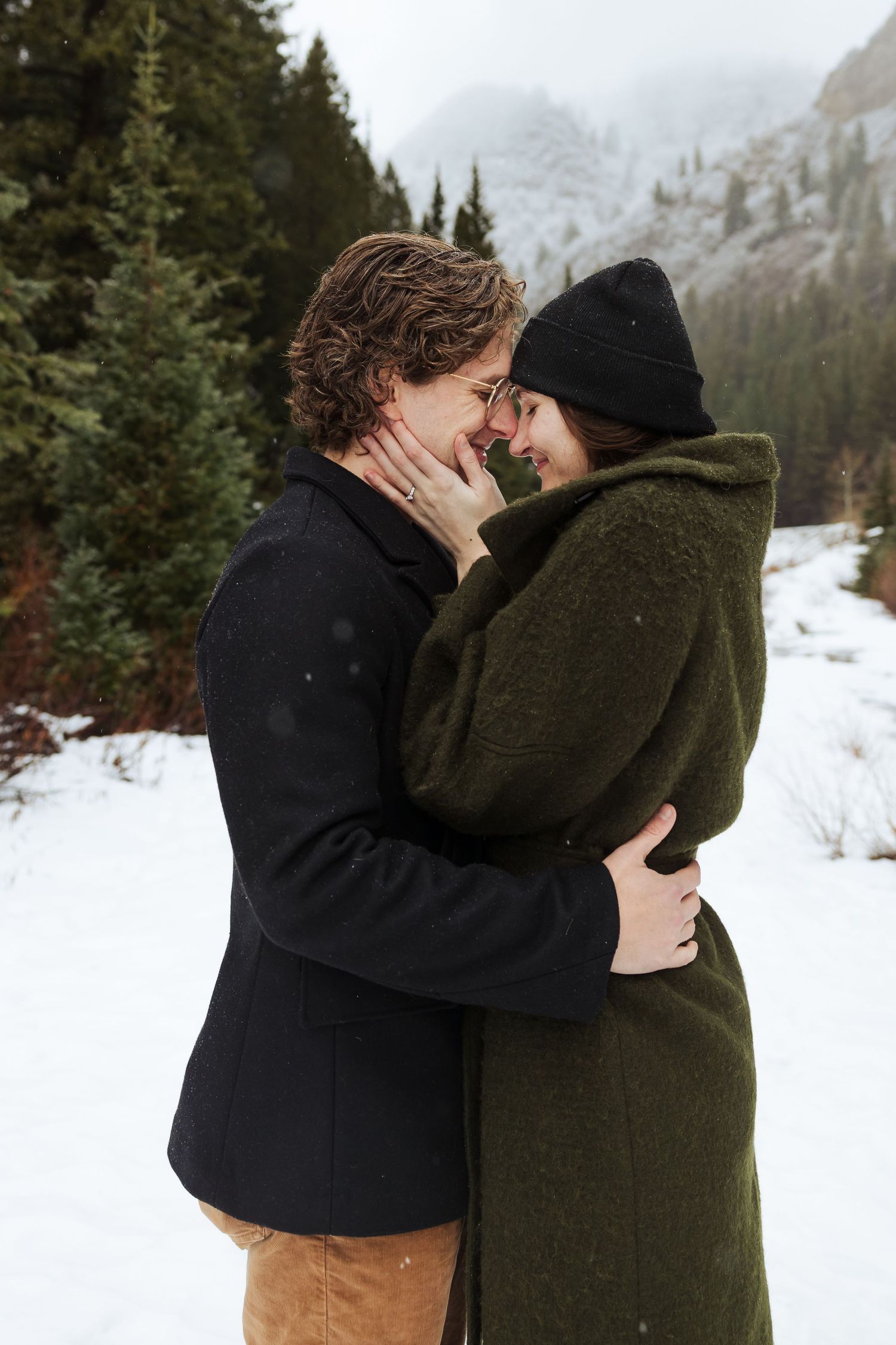 Proposal at Jordan Pines Campground in Big Cottonwood Canyon, Utah photography by Av Potter Photo a Utah wedding and lifestyle photographer