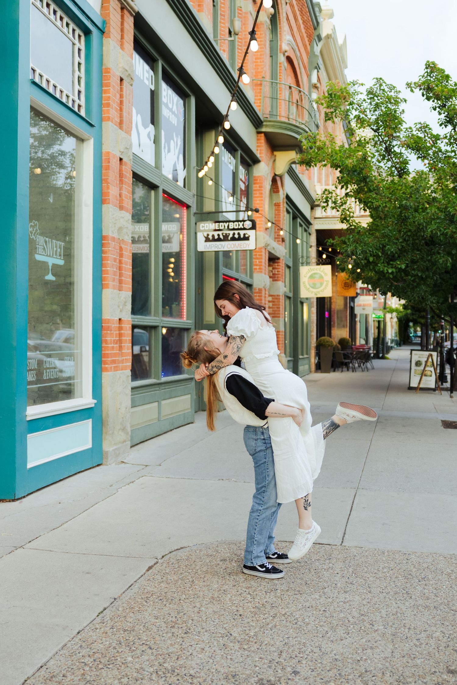 Engagements in Downtown Provo Utah photography by Av Potter Photo a Utah wedding and lifestyle photographer