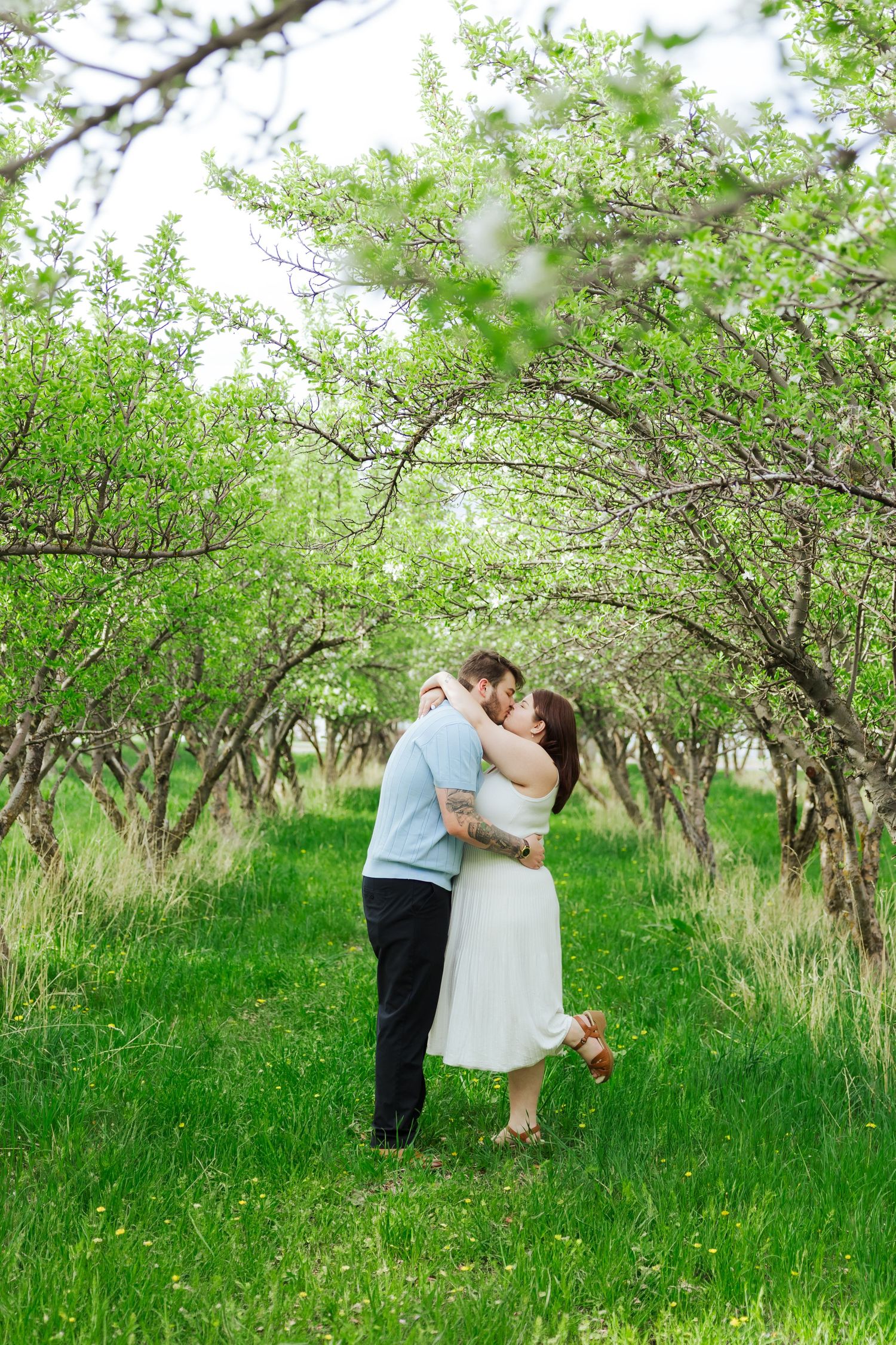 Proposal at Provo Orchards in Provo Utah photography by Av Potter Photo a Utah wedding and lifestyle photographer