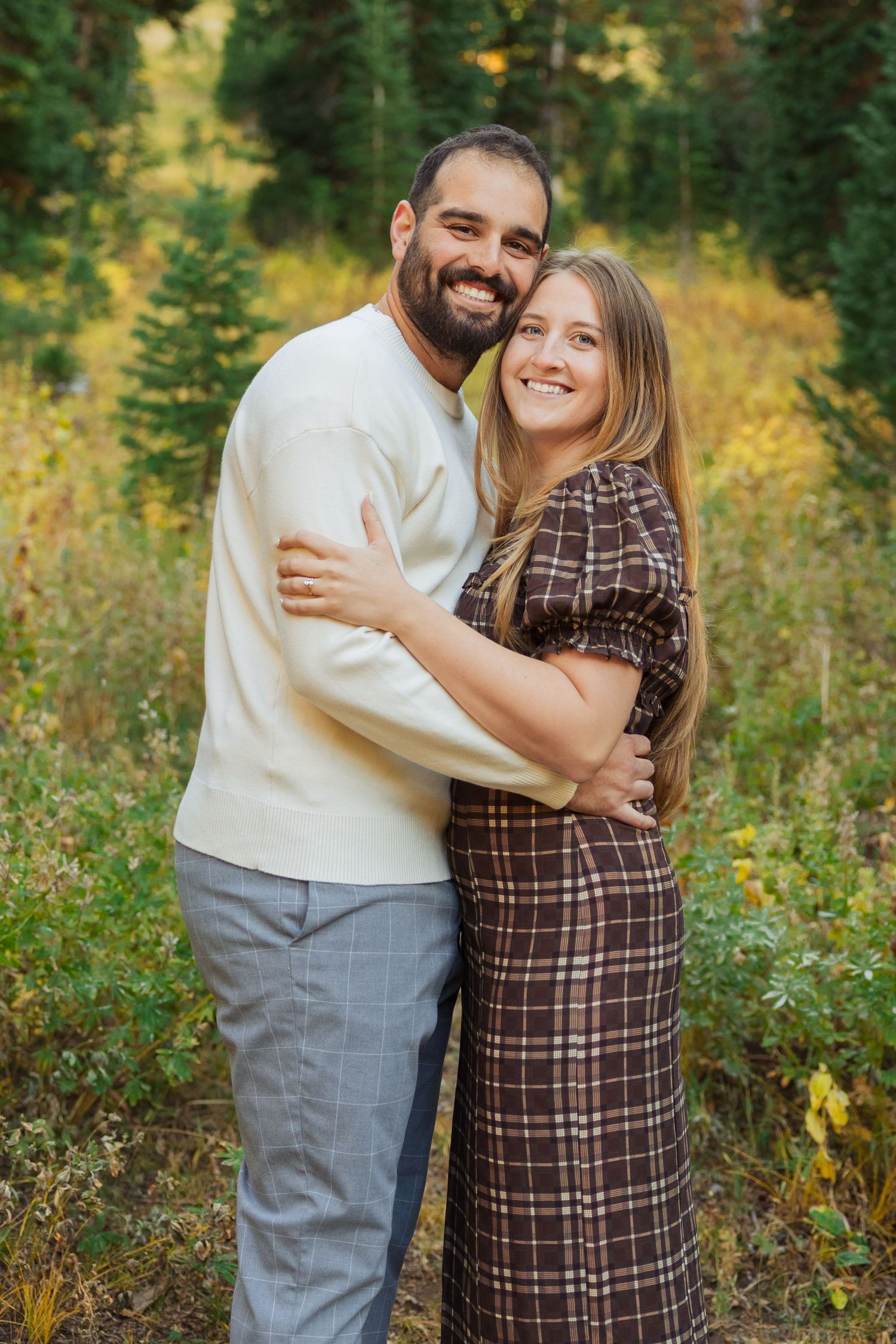 Couple photos at Snowbasin in Big Cottonwood Canyon Utah photography by Av Potter Photo a Utah wedding and lifestyle photographer