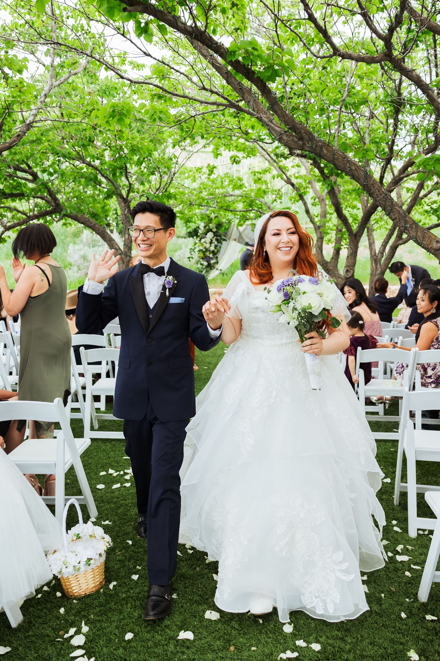 Bride and groom during ceremony at The Atkin House photography by Av Potter Photo a Utah wedding and lifestyle photographer