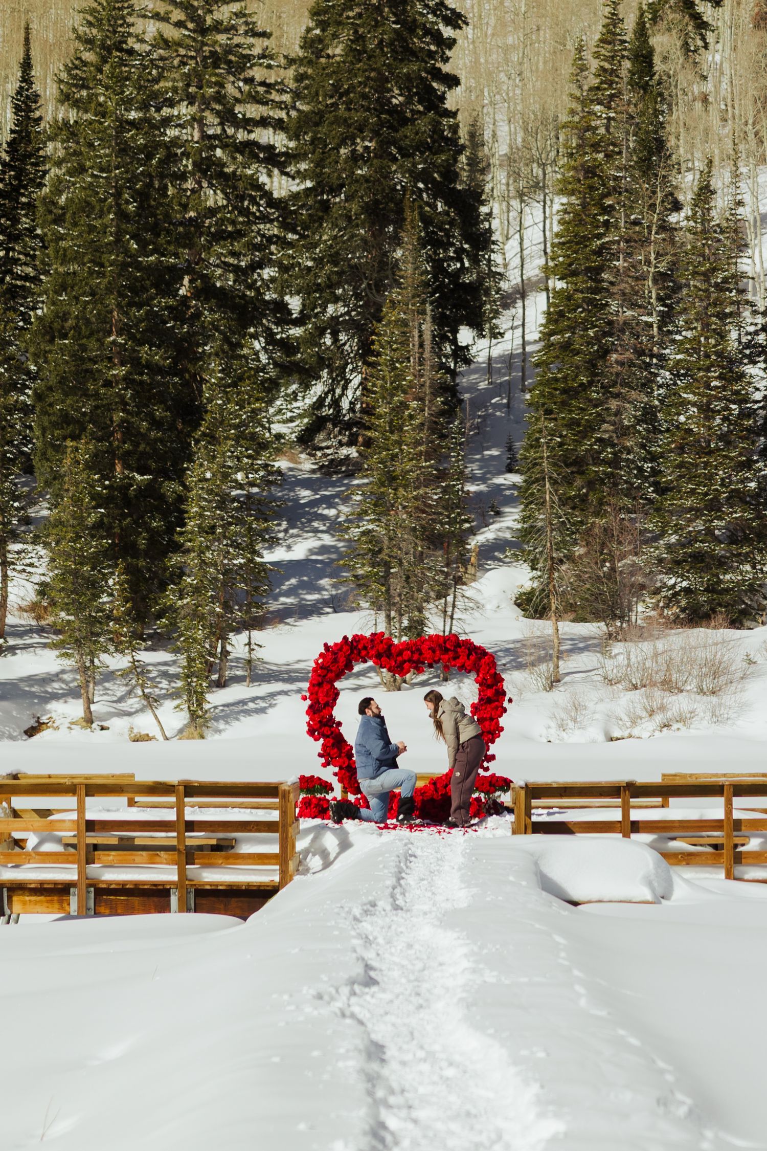 Proposal at Silver Lake in Big Cottonwood Canyon Utah photography by Av Potter Photo a Utah wedding and lifestyle photographer