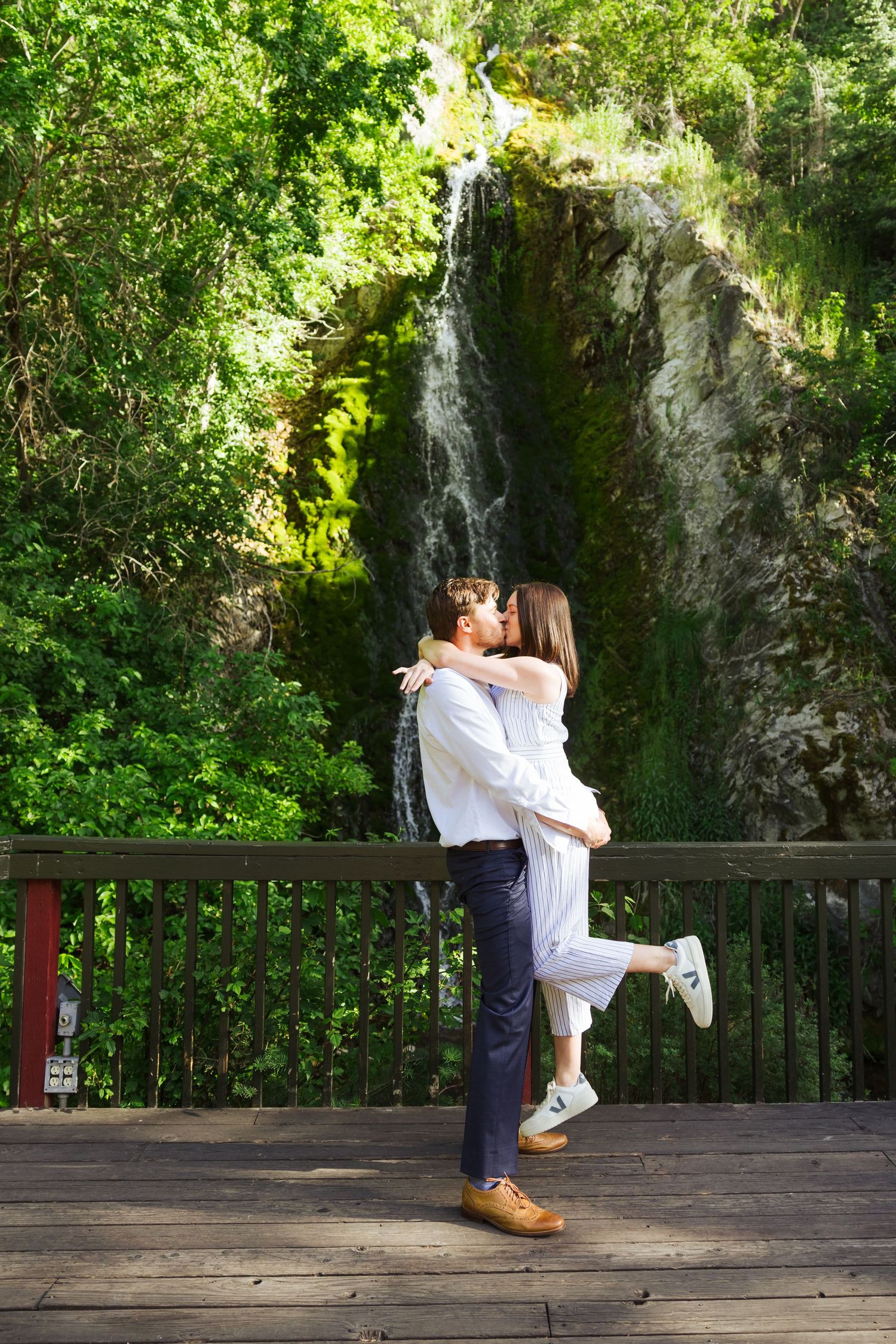 Proposal at Log Haven in Millcreek Canyon, Utah photography by Av Potter Photo a Utah wedding and lifestyle photographer