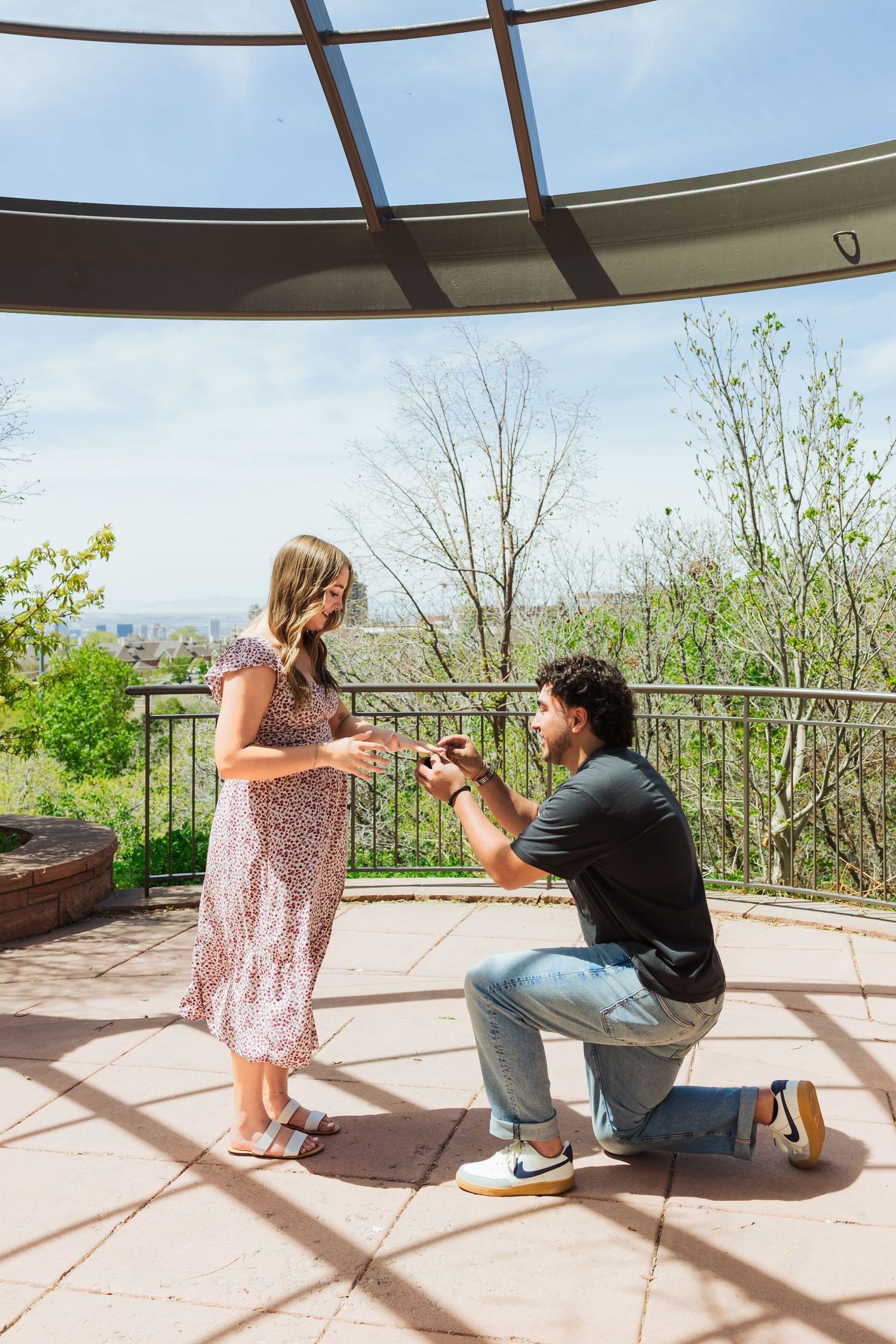 Proposal at Red Butte Garden in Salt Lake City, Utah photography by Av Potter Photo a Utah wedding and lifestyle photographer