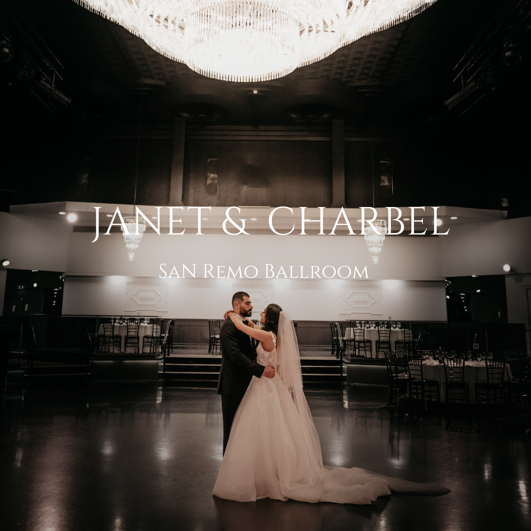 A couple dances together during their wedding reception at the San Remo Ballroom, captured in a romantic sequence.