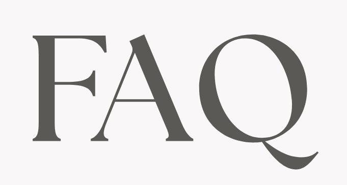 Black and white logo design with stylized letter Q and FAQ text in a modern minimalist typography style.