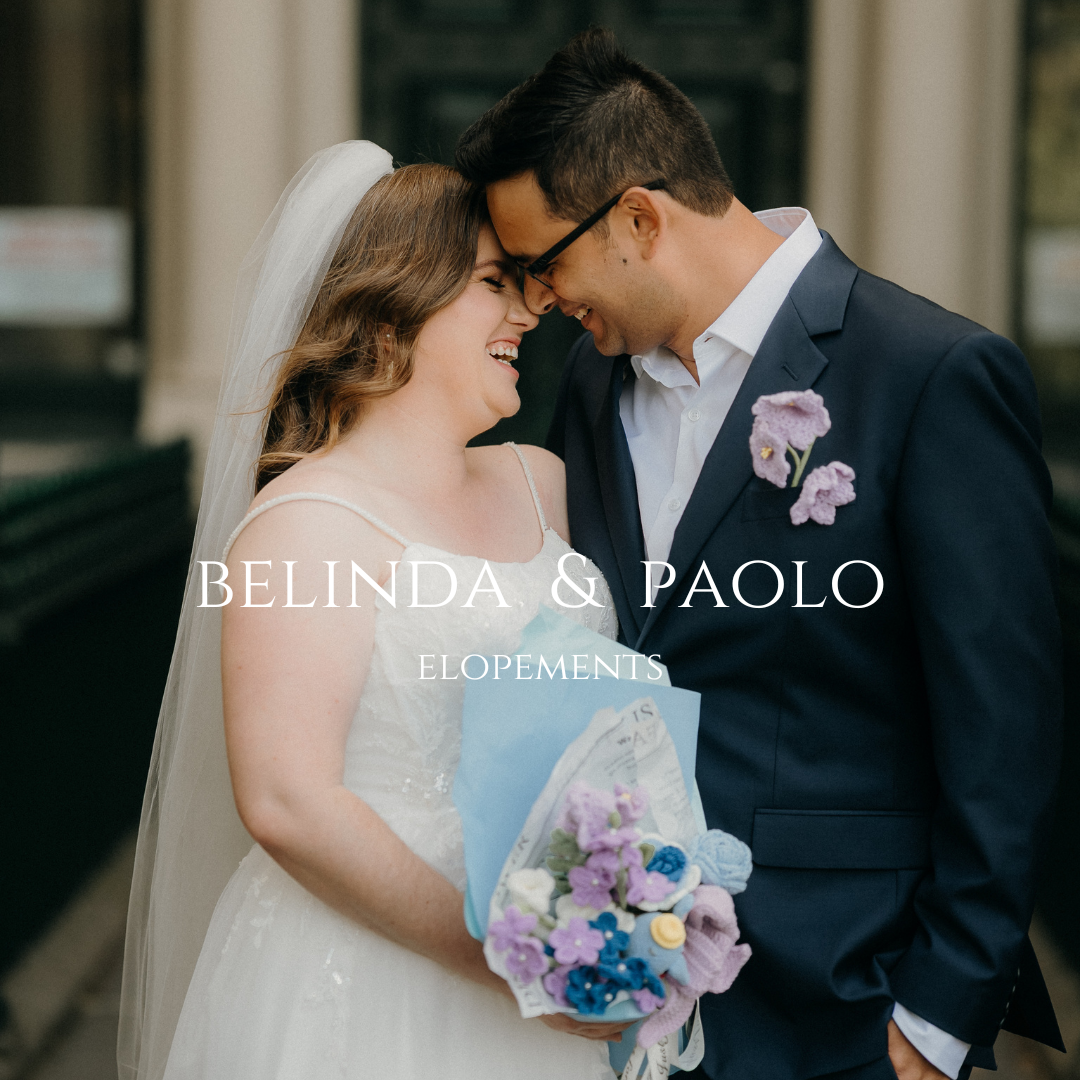 Elegant wedding couple shares intimate moments in a series of romantic black and white photographs.