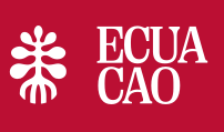 A red banner displaying the ECUA CAO logo with a white stylized tree or asterisk symbol on the left.