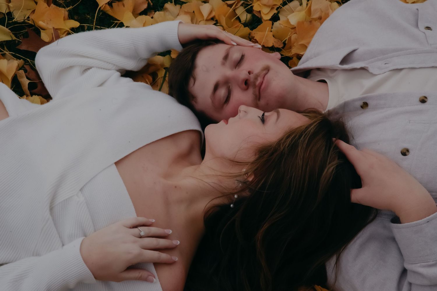 Outdoor engagement photo in natural light. Kentucky lifestyle photographer captures candid love and joyful connection.