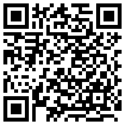 Black and white QR code for scanning with a mobile device to access digital content or website link.