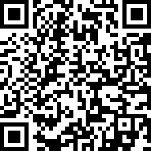 Black and white QR code pattern on white background with square modules arranged in grid formation.