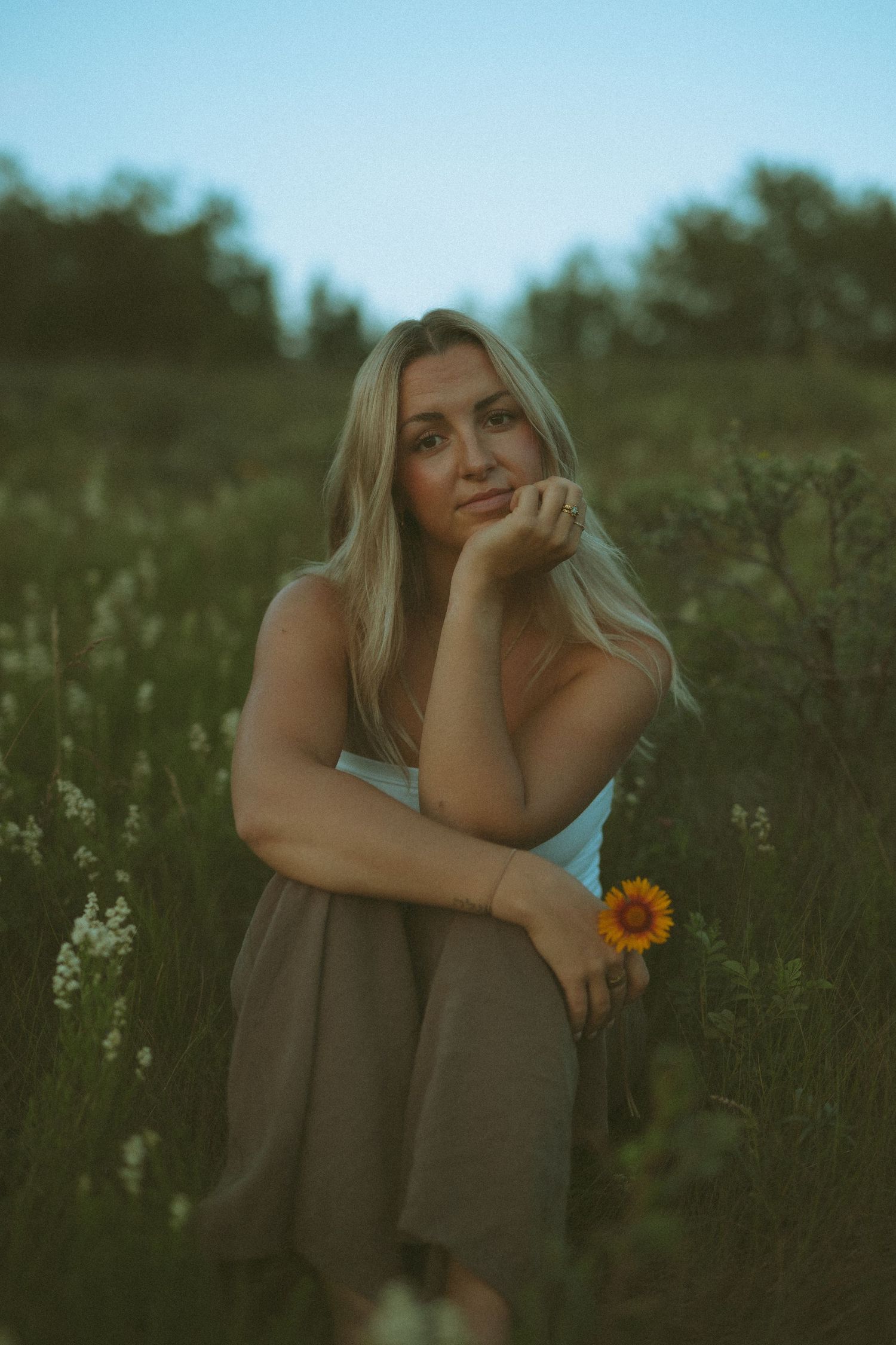 Girl in grassy Calgary field