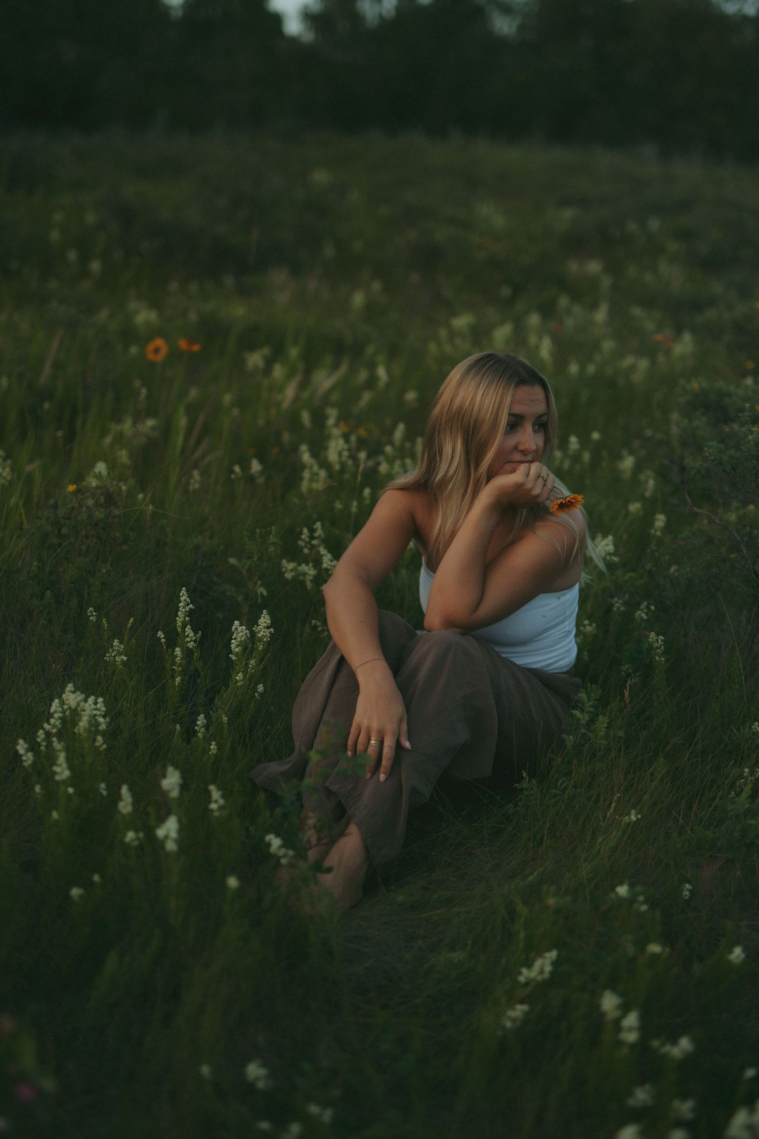 Girl in grassy Calgary field