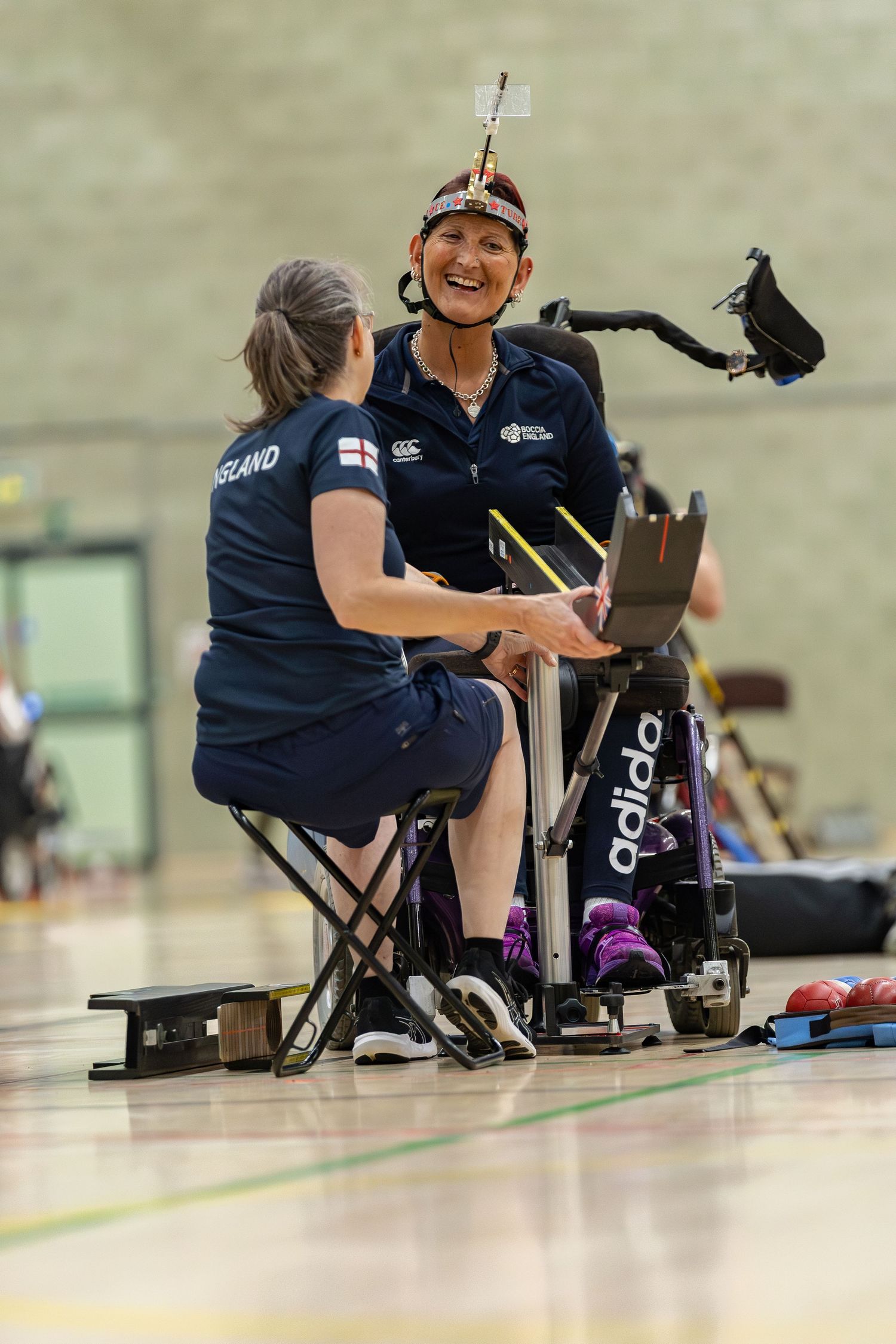 boccia action shot of ramper