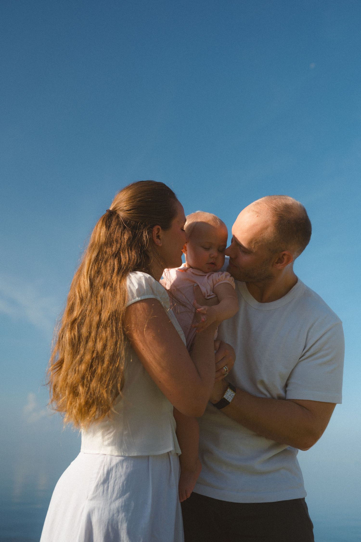 Family photography session at sunrise in Miami, Florida