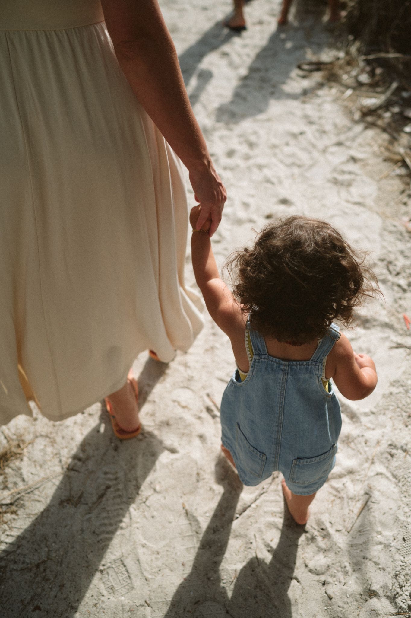Natural family photography session in Miami at sunset