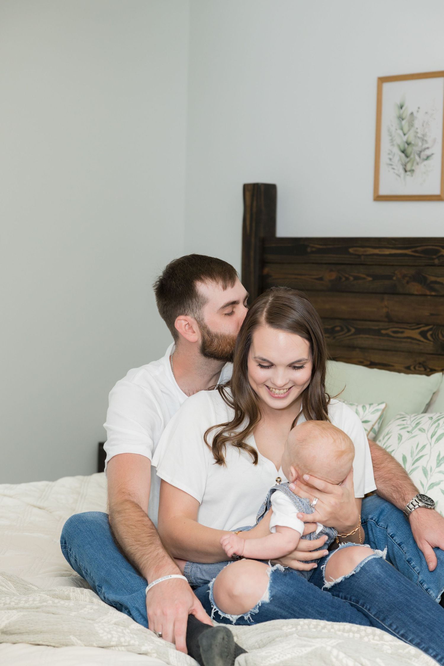 In-home newborn lifestyle photography session in North Alabama.