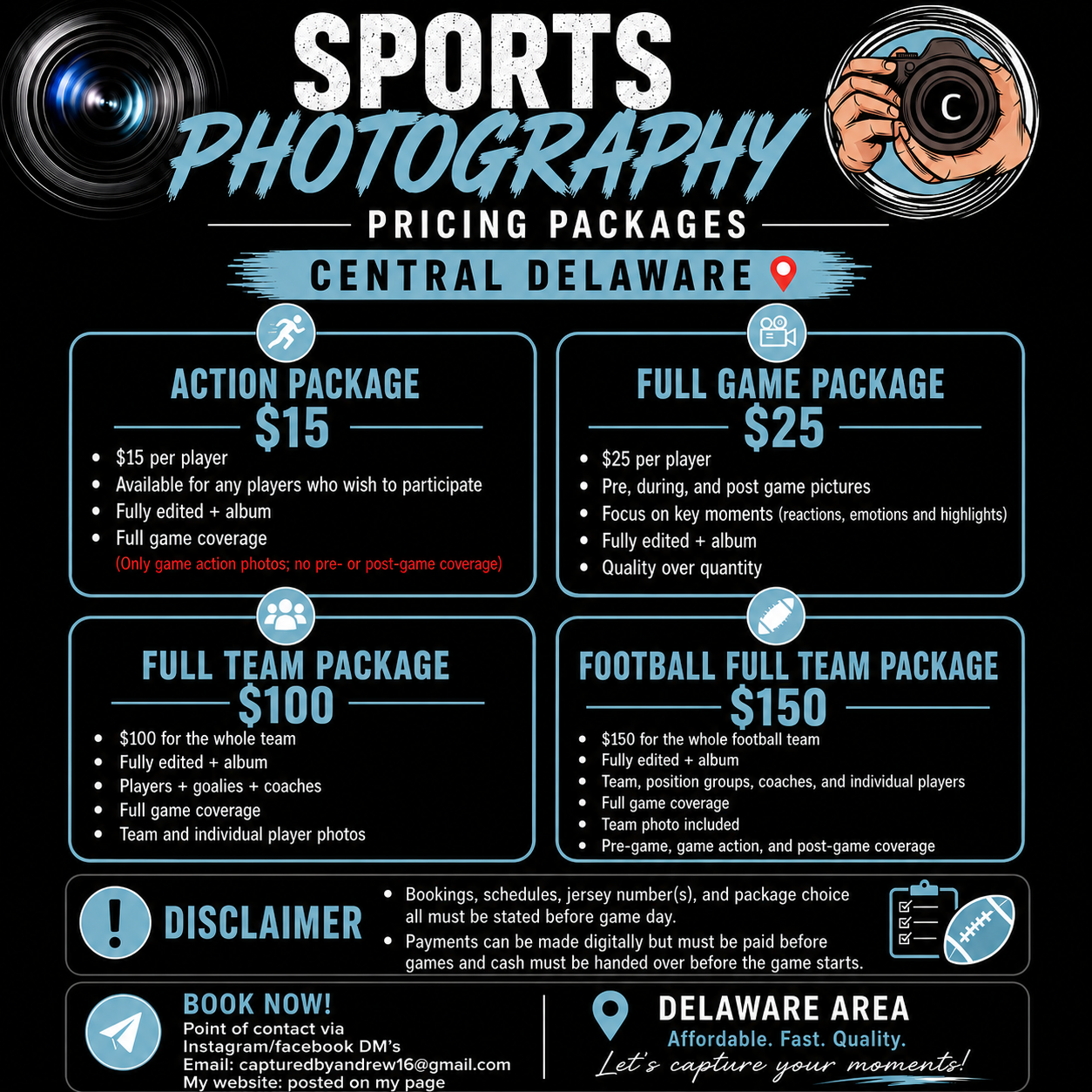 sport session prices