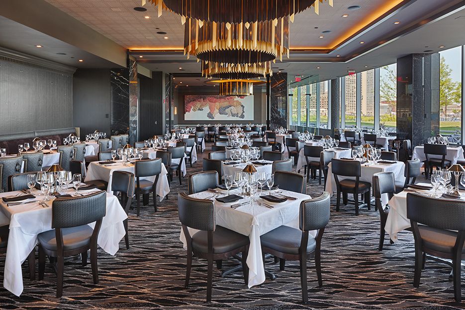 Boston architectural photographers restaurant main dining area