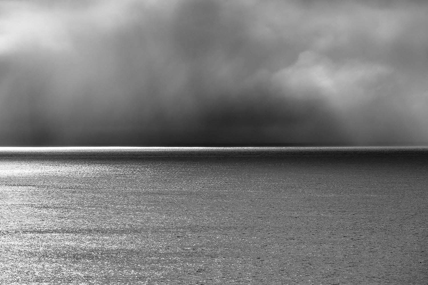 BLACK AND WHITE SEASCAPE PHOTOGRAPH TAKEN IN THE AZORES PORTUGAL
