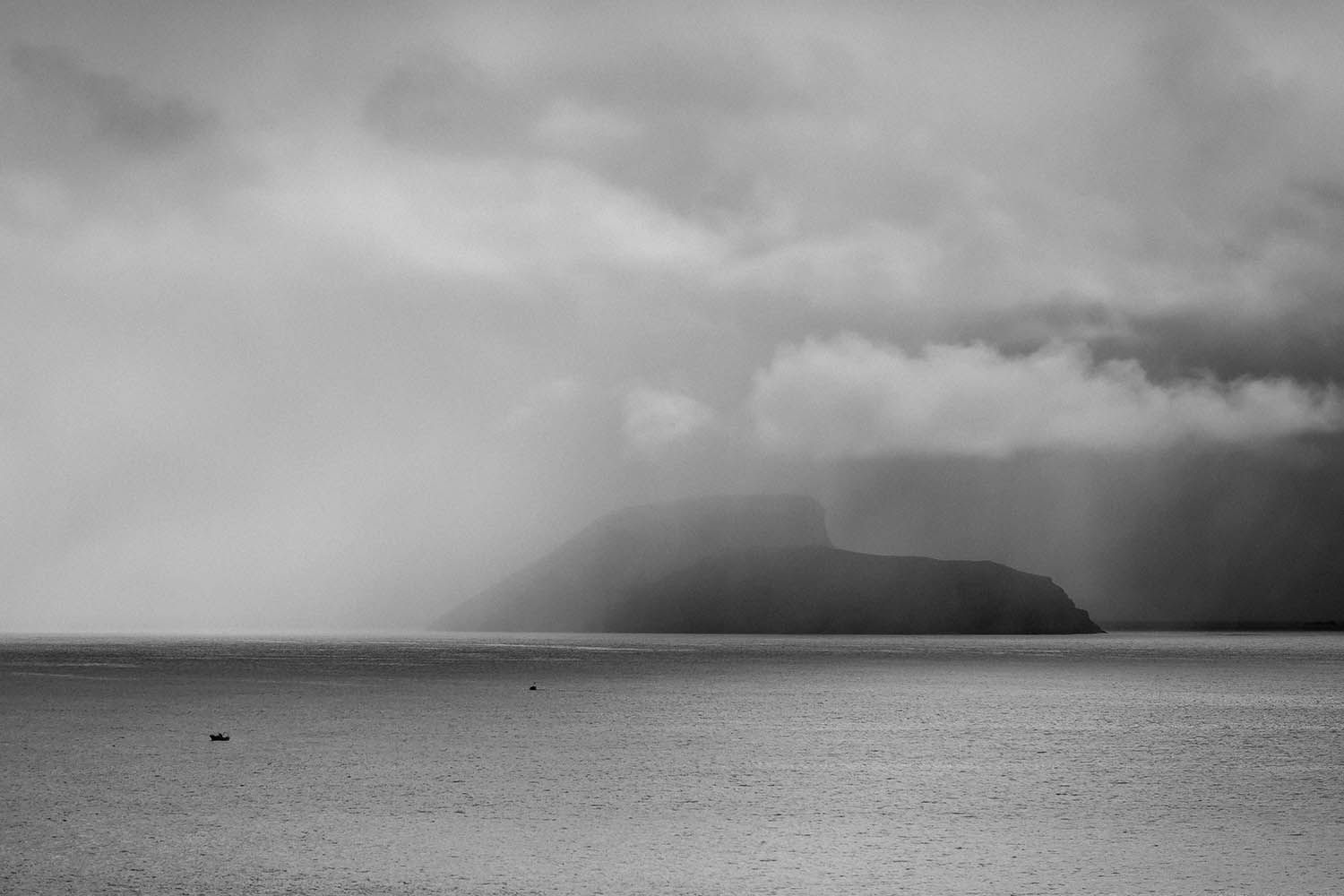 BLACK AND WHITE LANDSCAPE PHOTO FROM THE AZORES PORTUGAL