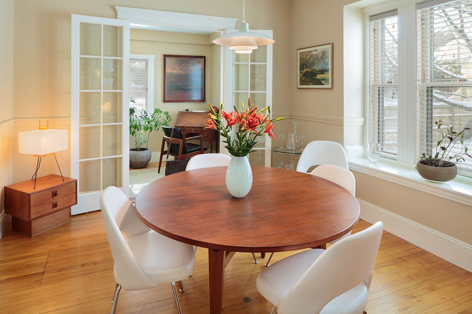Interior architectural image taken for Boston interior designer showing new dining room styling