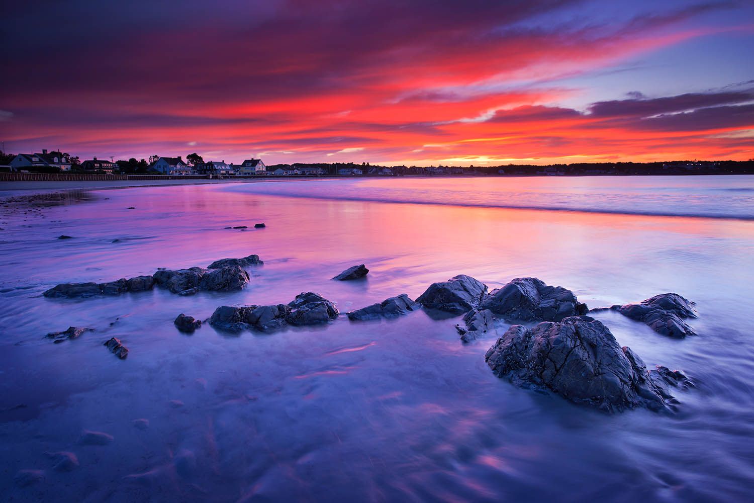 COLOR LANDSCAPE PHOTOGRAPHY FROM BOSTON ARCHITECTURAL PHOTOGRAPHER ROBERTO FARREN SUNRISE ON THE COAST OF MAINE