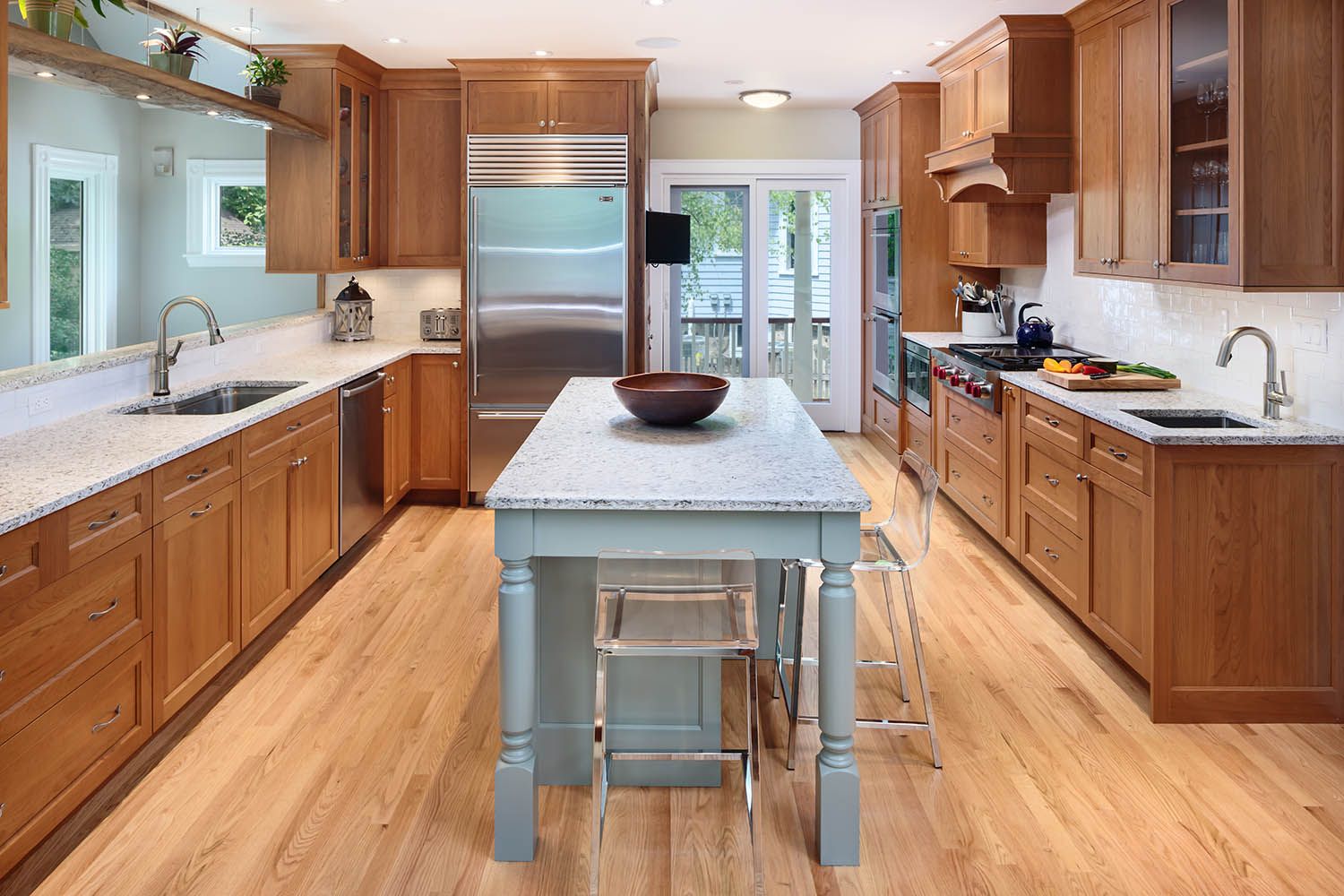 Architectural image taken for Boston area general contractor for new residential renovation in Belmont MA interior kitchen photo