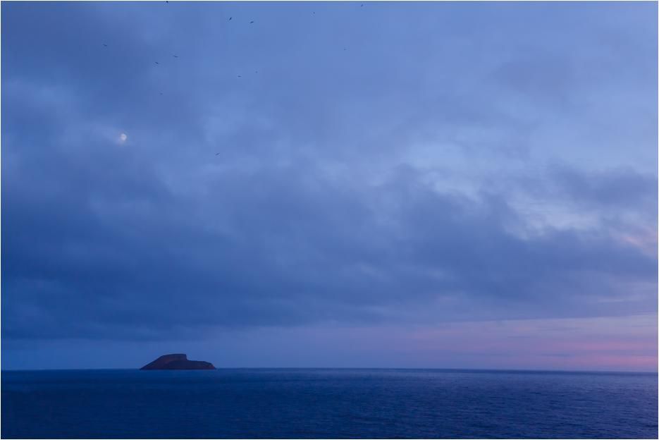 Landscape photography in color of the Azores, Portugal by Boston architectural photographer Roberto Farren coastline photo taken at dusk