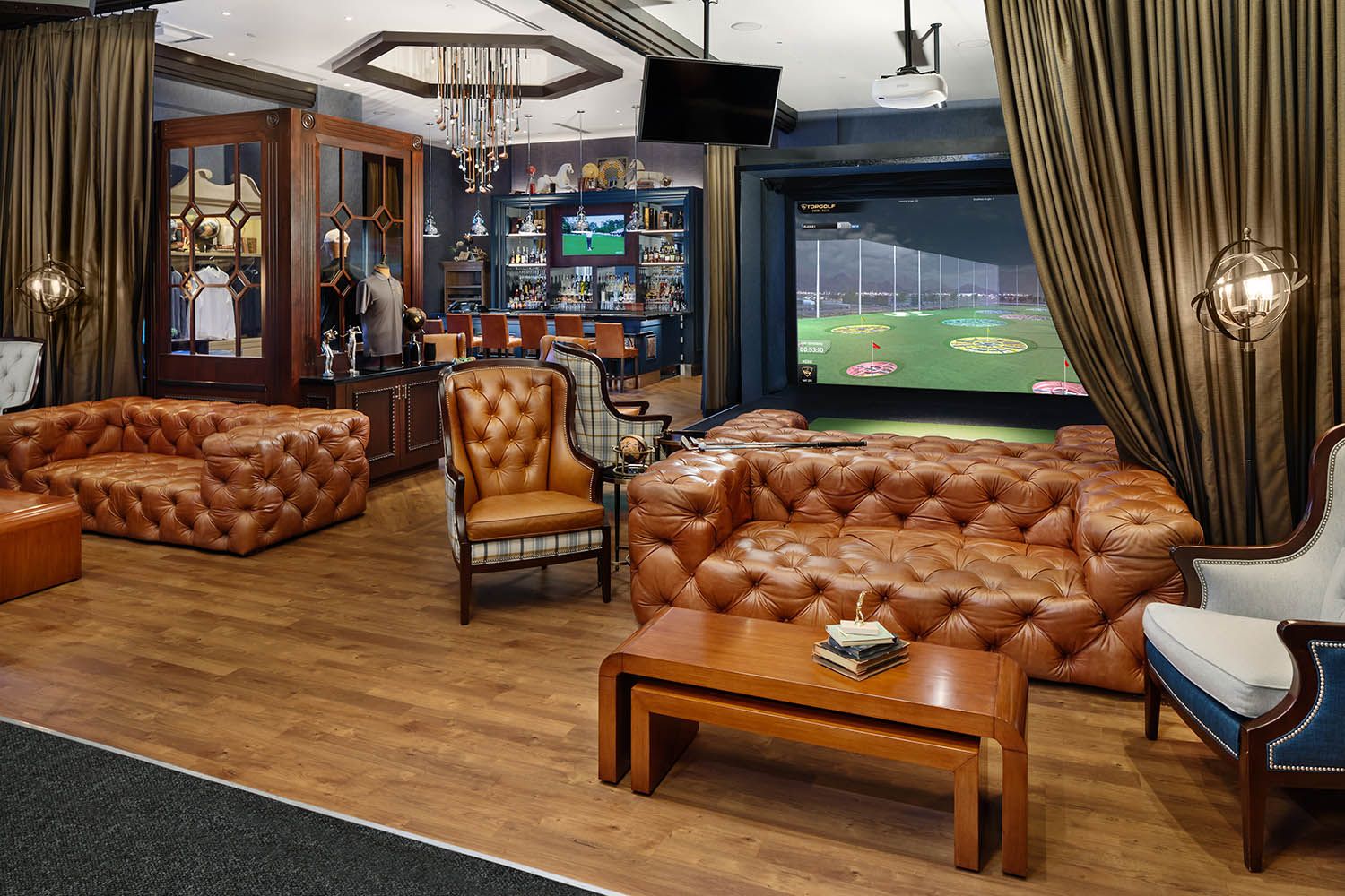 Architectural photograph of MGM Casino in Springfield MA showing golf store onsite and gaming options