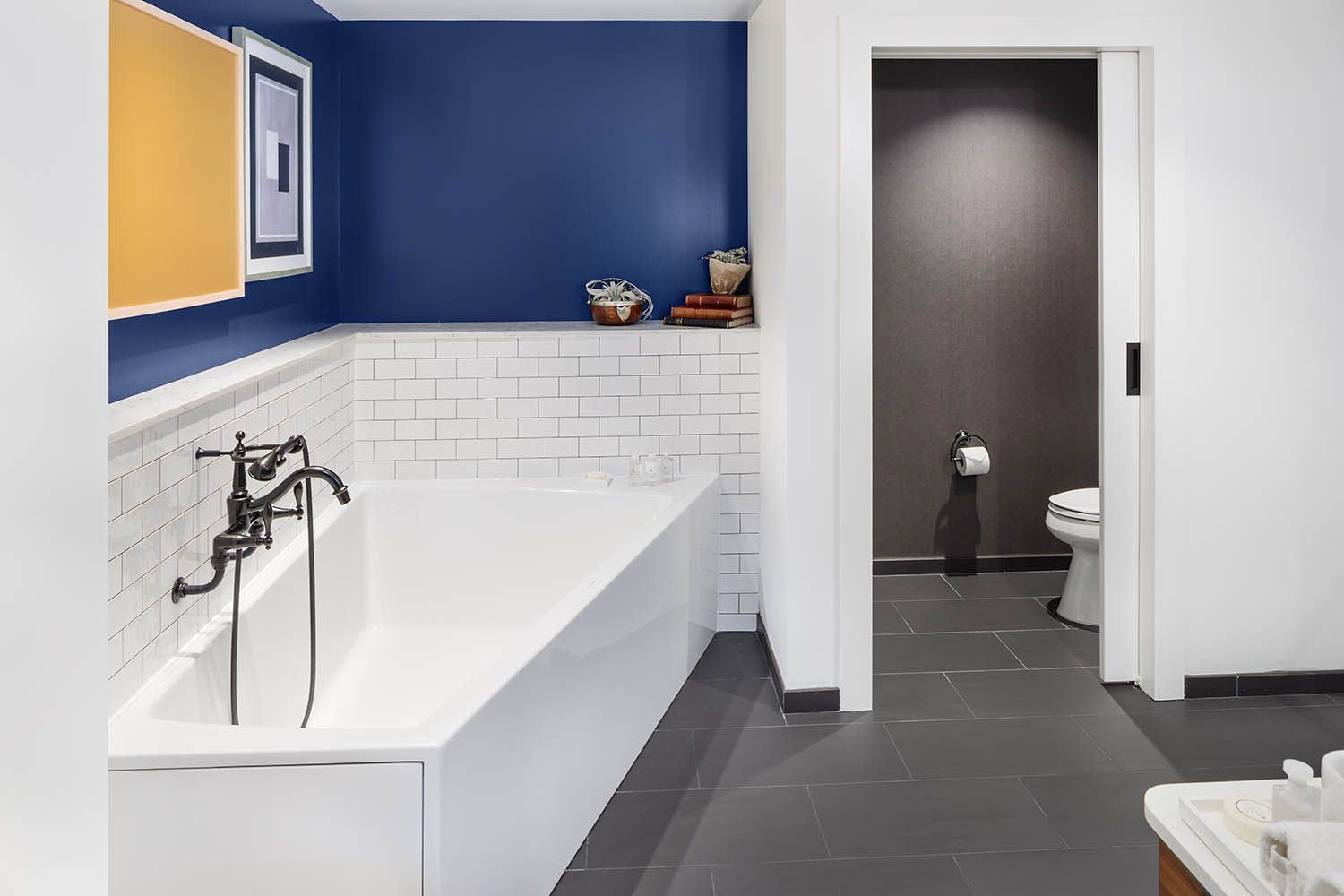 Architectural photograph of MGM Casino in Springfield MA showing one of the interiors of the main suite at the hotel bathroom image