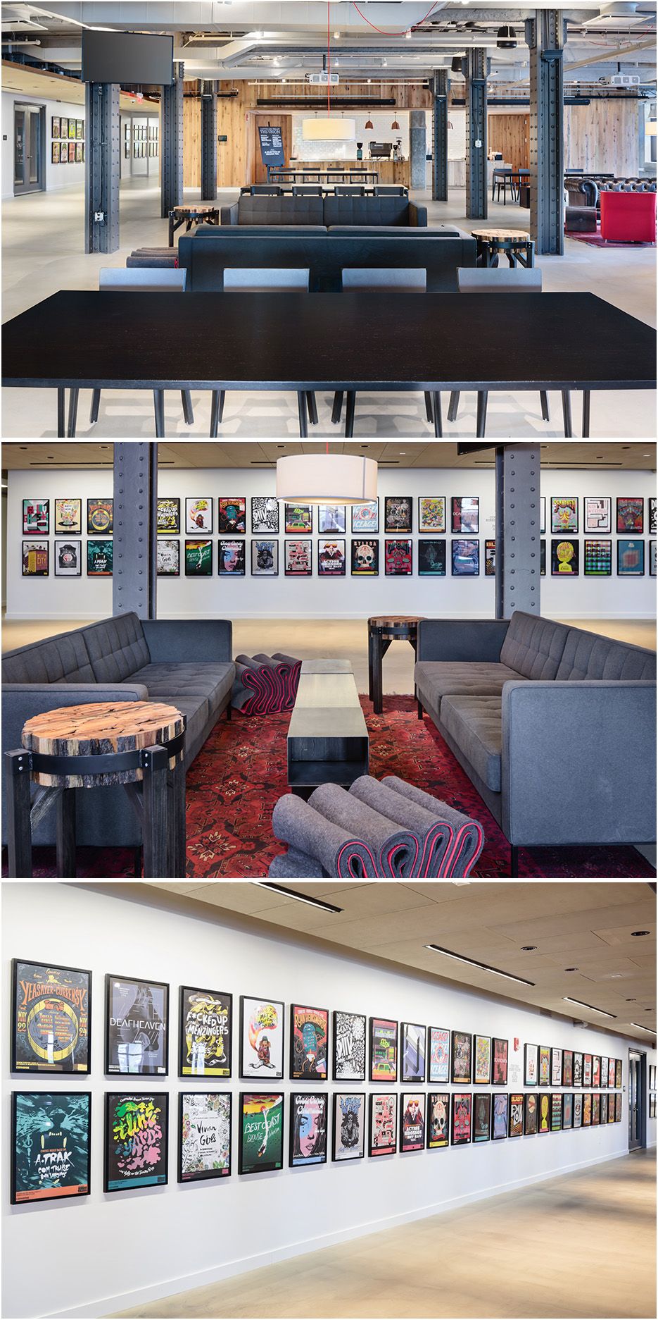 Architectural photograph of Bostons Converse headquarters interiors and gallery space, capture by architectural photographer Roberto Farren