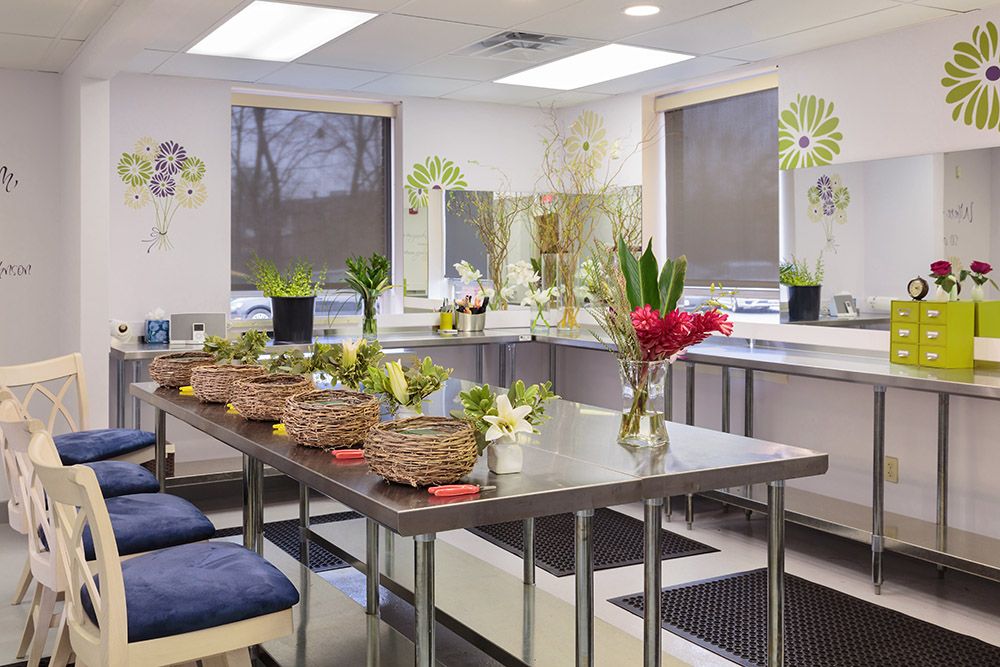 Boston architectural photographer captures local florist shop in Belmont Massachusetts
