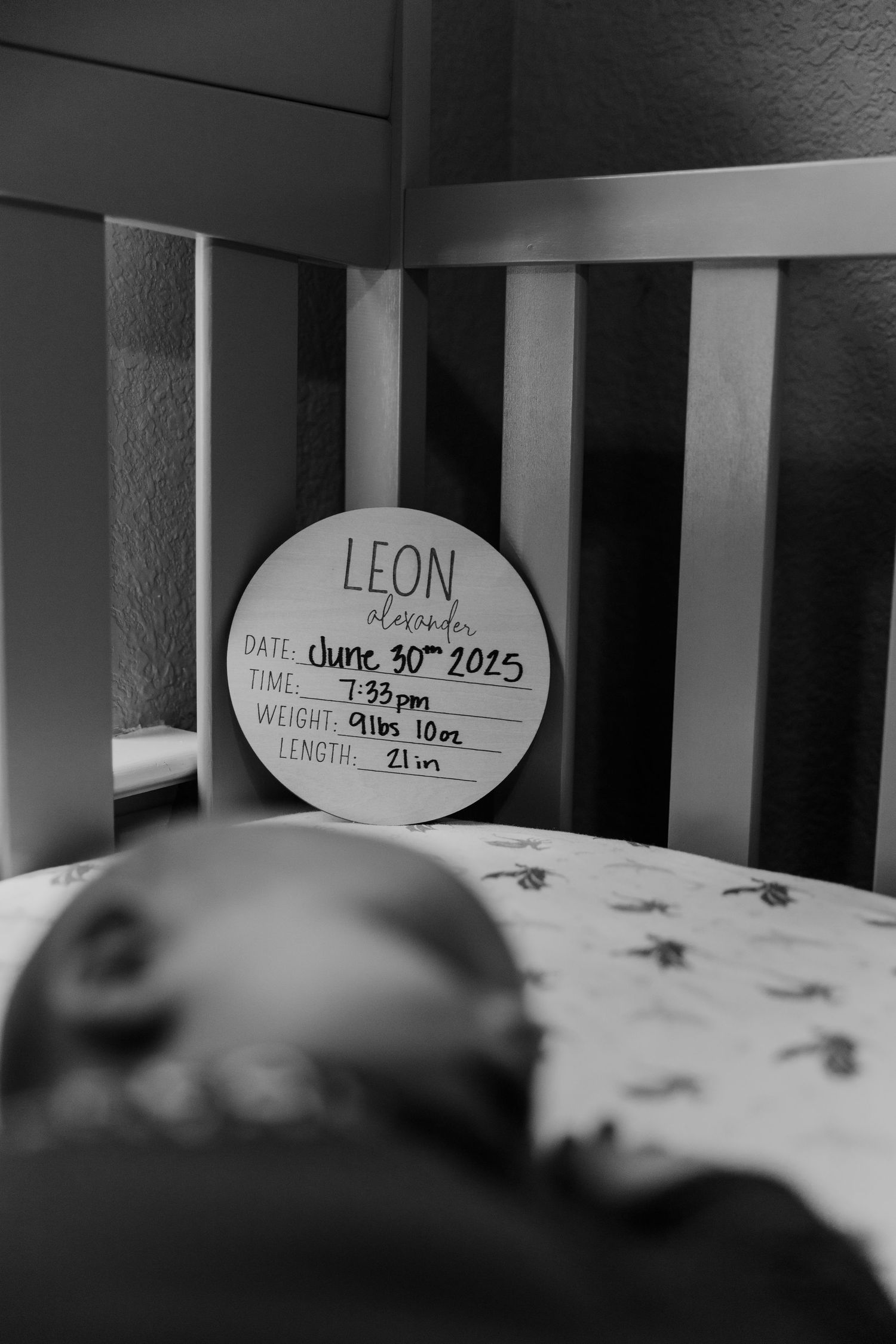 Close-up series of black and white photographs showing identification labels and text on medical or hospital surfaces.