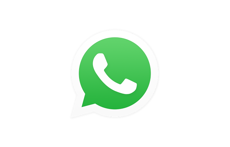 The WhatsApp messenger logo featuring a white telephone icon inside a green speech bubble on a black background.