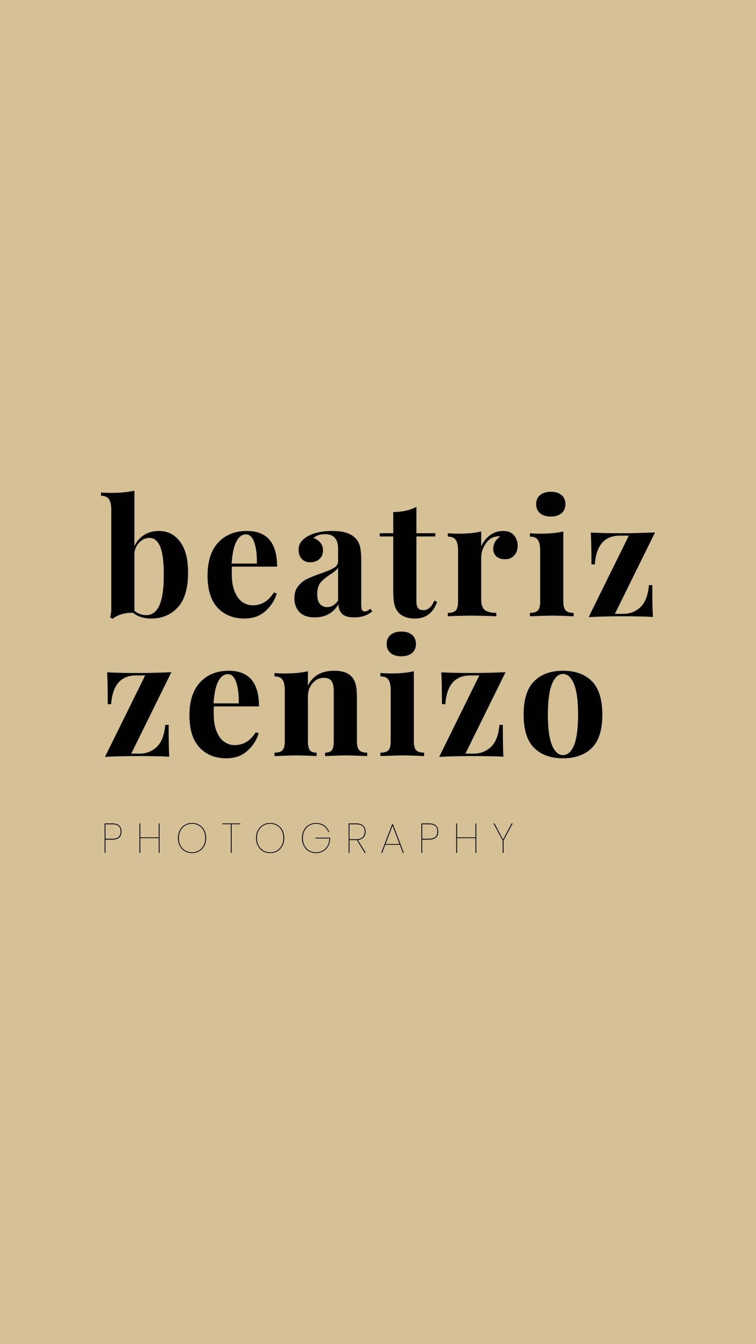 Photography business logo centered on beige background in classic font.
