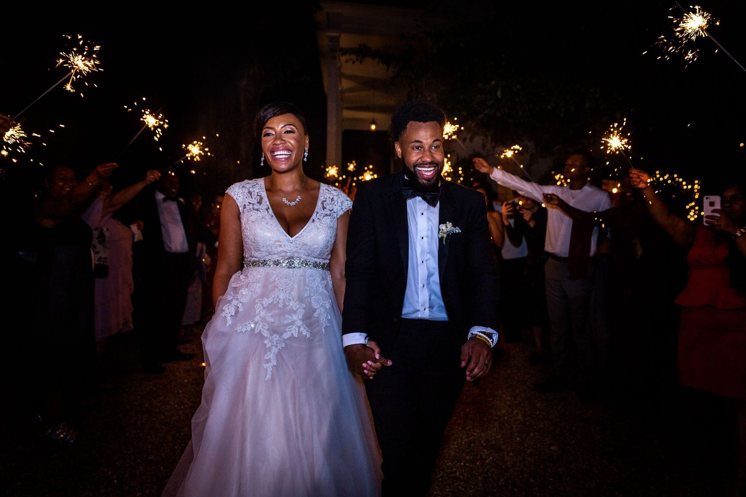 Firework sendoff Wedding photography Atlanta Ga