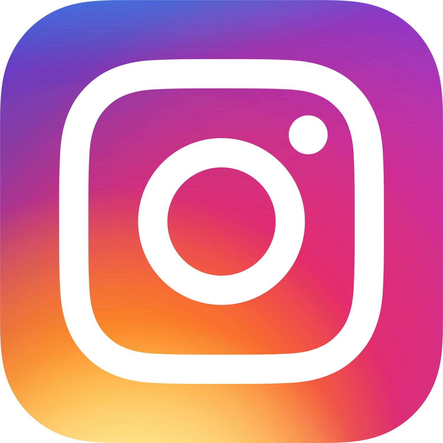 Colorful gradient design showing Instagram logo evolution in purple, pink, and orange tones.