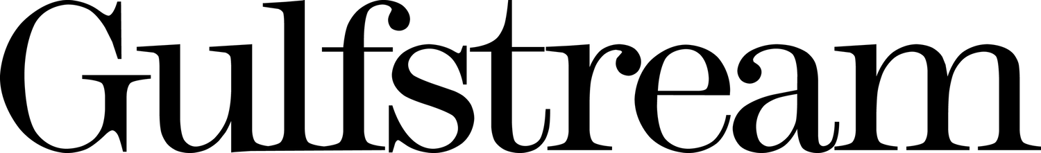 A minimal modern black and white logo with simple geometric shapes on a dark background.