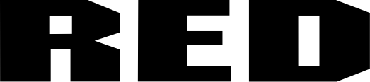 A geometric black abstract logo design on a dark background.
