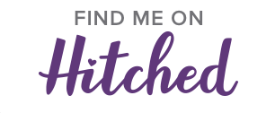 A stylized purple text logo reading 'Find Me On Hitched' in cursive script against a white background.