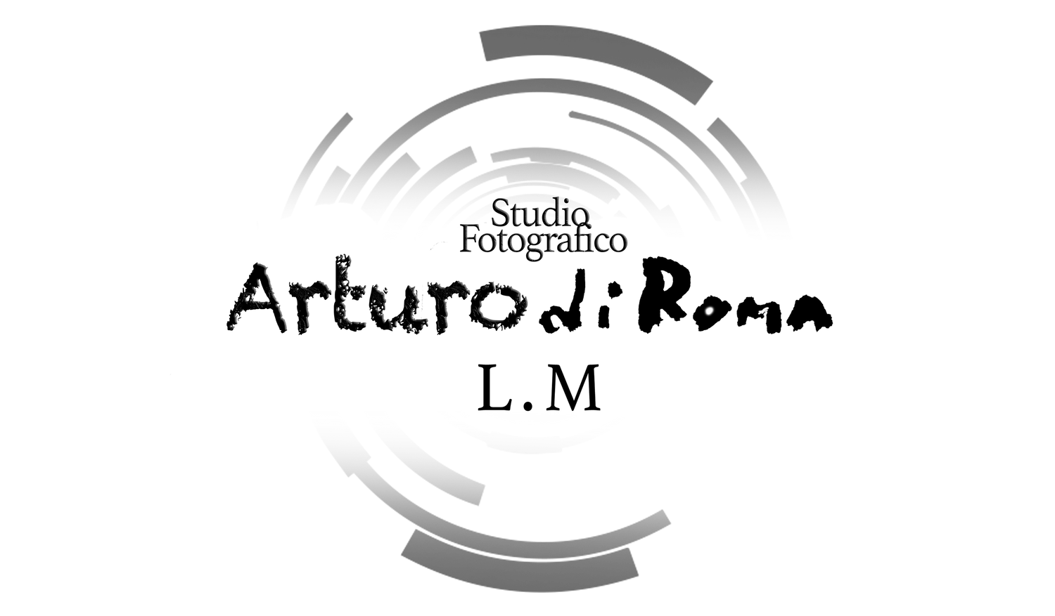 Modern photography studio branding with geometric shapes and text.