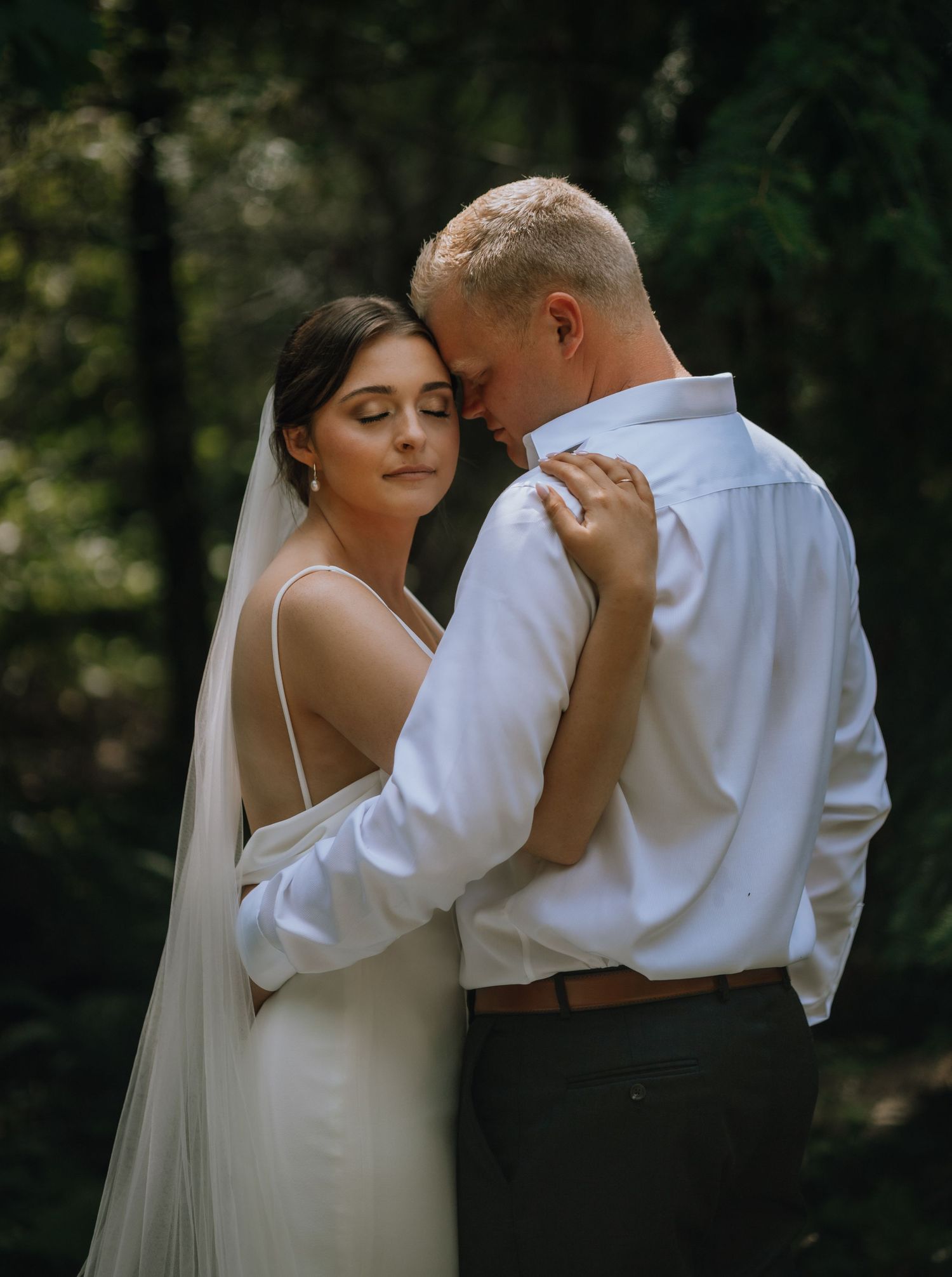 classy elegant wedding portrait with romance