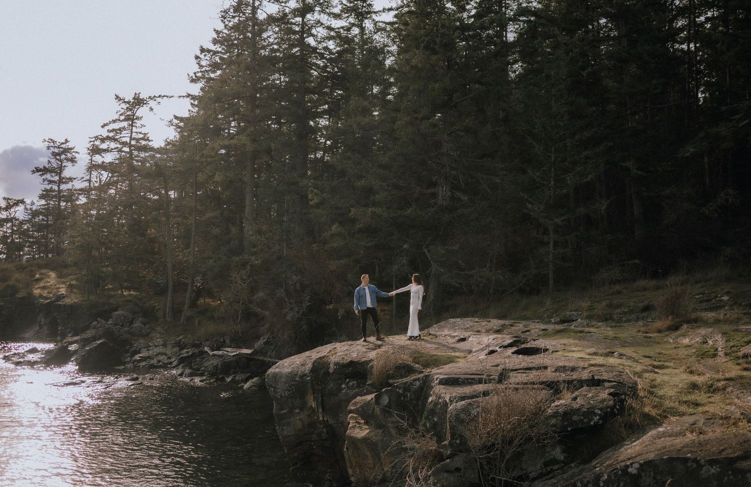 engagement session at ruckle park on salt spring island